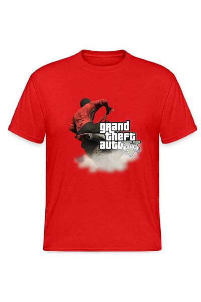 makiteks Gta5 Oversize Crew Neck Printed T-Shirt (Five Taarruz Punto) Men Unisex White Black Gray