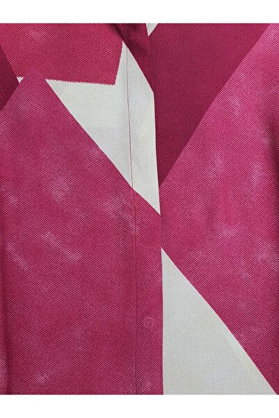 Modamorfo Viskonsan Tunic - Buttoned Patterned Cherry