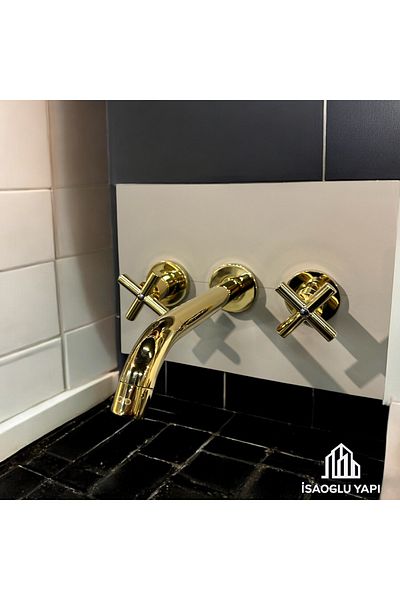 GPD Gold Wall Mounted Undermount Sink Faucet Gpd