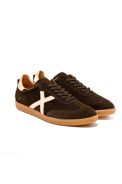 John May Men's Sneaker (Casual) Rc-25Y-088-M-Vade John May Brown Suede-Beige Leather