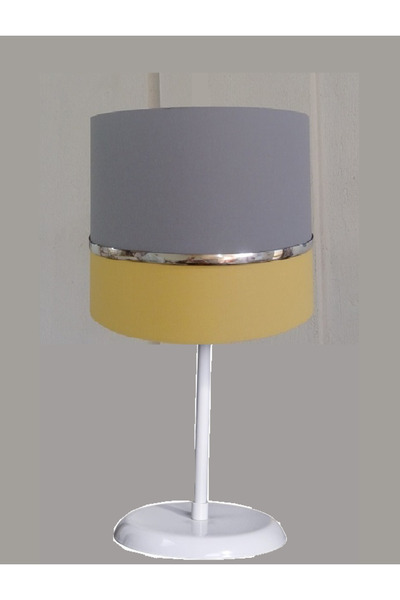 ONAY M غرفة نوم مغطاة بقماش رمادي أصفر وغرفة الأطفال والمراهقين ومصباح طاولة ...