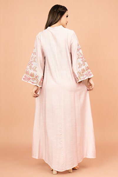 IKKXA Crystal-Embellished Embroidered Jalabiya