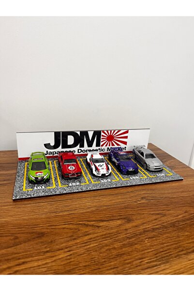 HOT WHEELS 1/64 Ölçek Araba Otopark Diorama (5 Araçlık) - Hot Wheels JDM Garaj