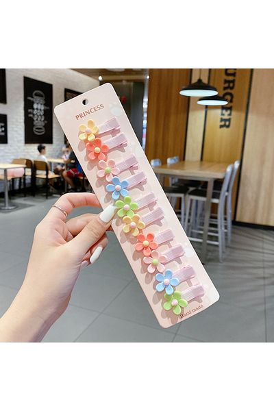 So Much Accesories So-much Baby and Child 10-Piece Floral Side Collet Buckle Set-9