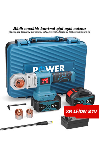 POWER BLACK GÜÇLÜ ŞARJLI Su Tesisatı Plastik Boru Kaynak Makinesi POWERBLACK