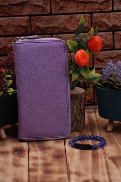 Ozka Leather Collection Unisex Long Leather Card Holder Wallet Portfolio - Blue Bracelet Gift 3
