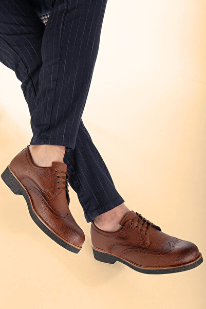 GÜR MODA AYAKKABI KLASİK ERKEK  ORTOPEDİK KAYMAZ TABAN İTHAL DERİ OXFORDS TARZI GÜNLÜK AYAKKABI