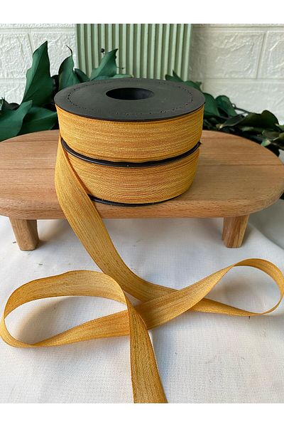 la minör Linen Ribbon 1 Piece Mustard Yellow 20 Mt 2.5cm
