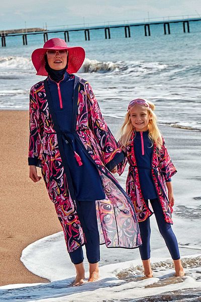 Marina Children's Patterned Colorful Kimono P2417