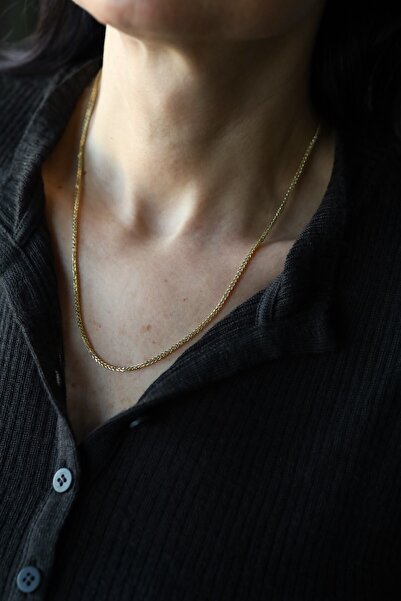 Yenigün Kuyumculuk 14 Ayar Altın Işıltılı Örme Zincir