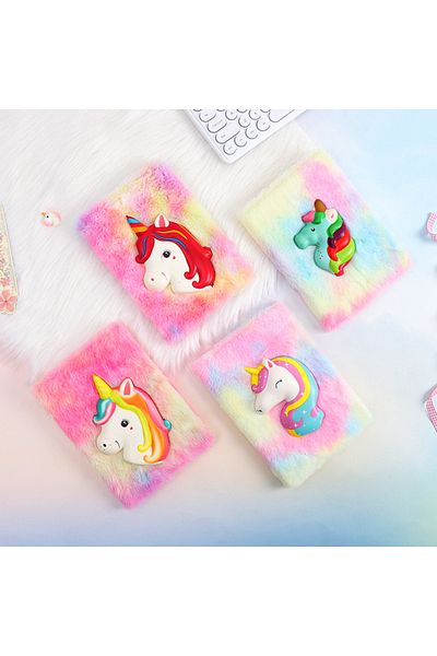 joyland Squishyli Plush Notebook A5 - Unicorn Figured