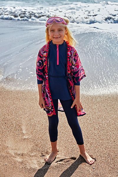 Marina Children's Patterned Colorful Kimono P2417