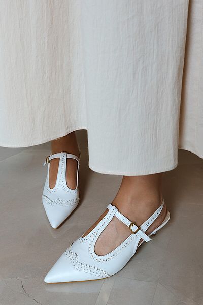 POLKA STORE Pantofi de damă Diana Retro cu vârf ascuțit cu cataramă cu toc