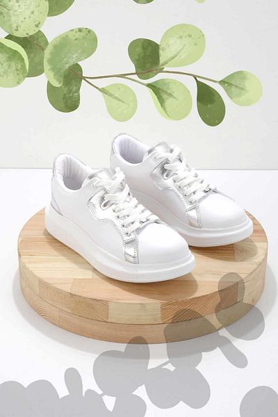 Bambi Λευκό Γυναικείο Sneaker Κ 01179086009