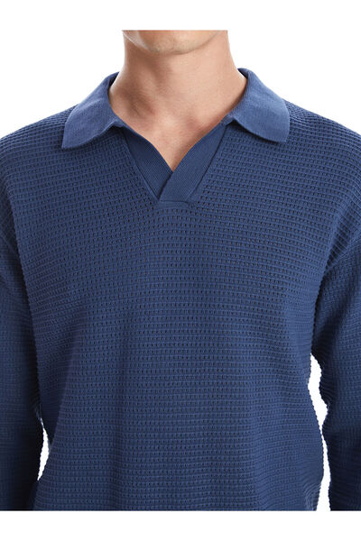 LC Waikiki Ανδρικό πλεκτό πουλόβερ με μακρυμάνικο λαιμόκοψη