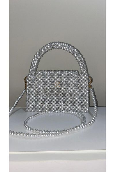 Rezania Women's Pearl Beaded Stylish Evening Bag