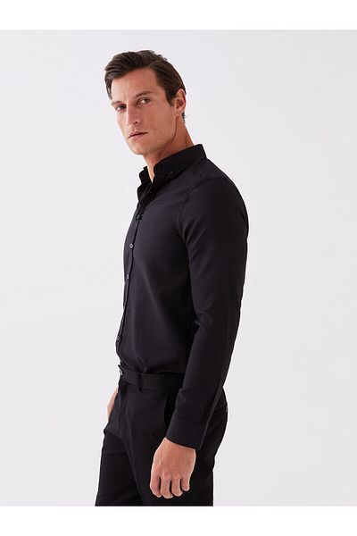 LC Waikiki Slim Fit μακρυμάνικο ανδρικό πουκάμισο Oxford