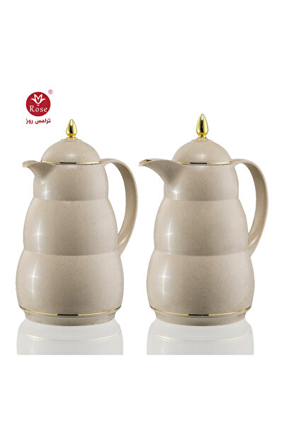 Rose RS-2222-طقم ترمس شاي وقهوة مكون من 2 ترمس روز  سعة 1 لتر