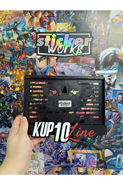 Sticker Works Kup10 Line Kare Plakalık ( Motor Plakalığı Değildir )