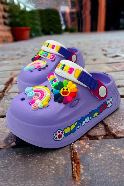 Melek Tuna Girls' Anti-Slip Sandals Slippers, Children's Cross Slippers, Baby Slippers, Children's Pool Slippers,