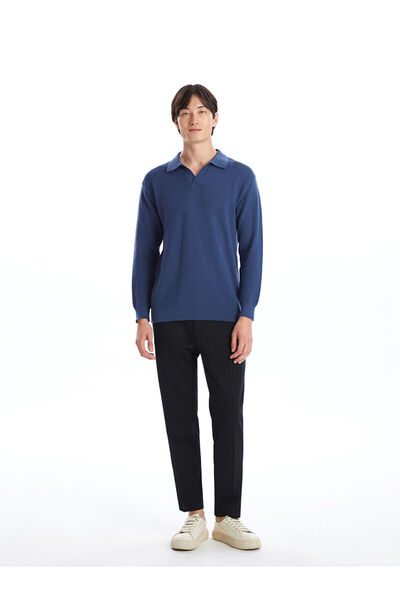 LC Waikiki Ανδρικό πλεκτό πουλόβερ με μακρυμάνικο λαιμόκοψη