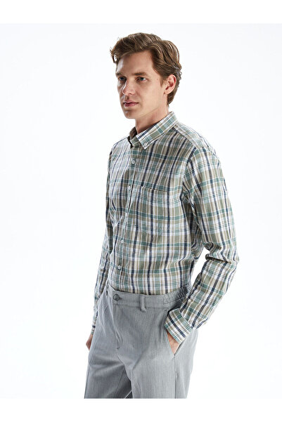 LC Waikiki LCWAIKIKI Klassisches, langärmliges, kariertes Popeline-Hemd für H...