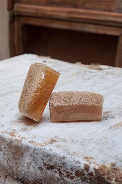 ERGÖK Natural Pumpkin Fiber Tea Tree Soap
