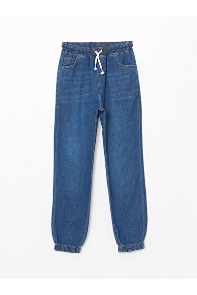 LC Waikiki Хлоп'ячі джинсові штани LCW Kids Indigo з еластичною талією для хл...