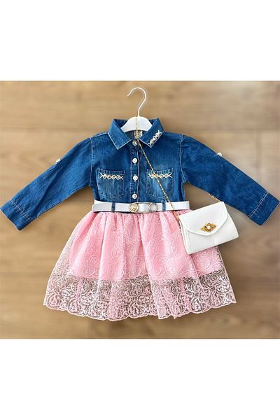Murat Baby Dress with Bag: Girl's Tutu Etelili Kotheğli Eid