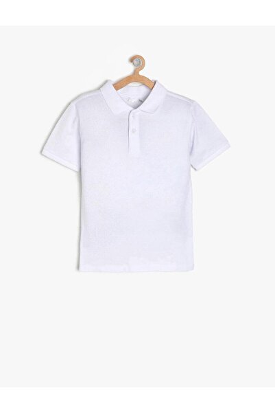 ESKİŞEHİR YUMURCAK Children's Polo Collar Short Sleeve Solid Color Tshirt