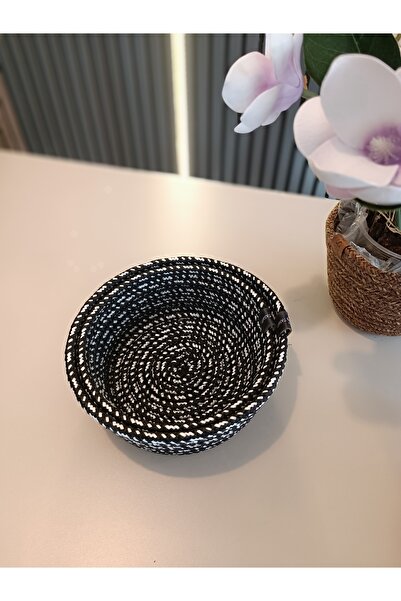 Home Set of 2 Decorative and Multi-Purpose Organizer Knitted Cord Basket