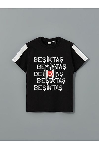 LC Waikiki Ανδρικό μπλουζάκι με λαιμόκοψη B-J- εμπριμέ
