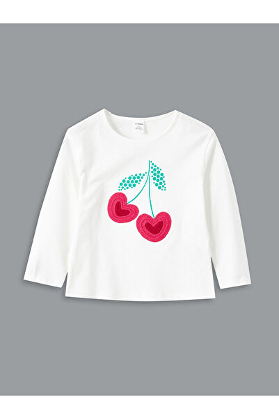 LC Waikiki Tricou pentru fetiță cu imprimeu cu guler rotund