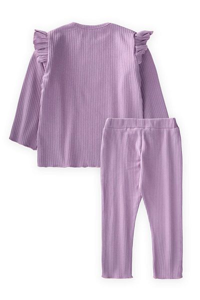 Cigit Seasonal Girl's Suit Installation with Lilac Color Label Suitable for Ages 1-10