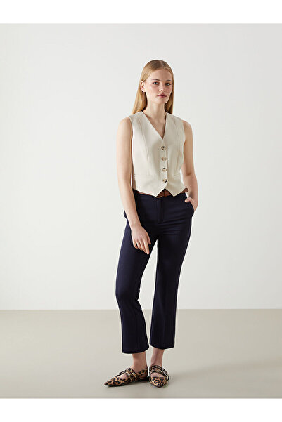 LC Waikiki Γυναικείο παντελόνι με λεπτή εφαρμογή με ζώνη μέσης