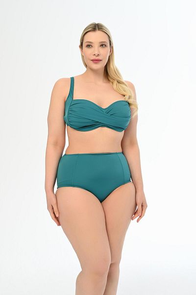 AQUAVİVA Set bikini drapat verde marime - Aquaviva
