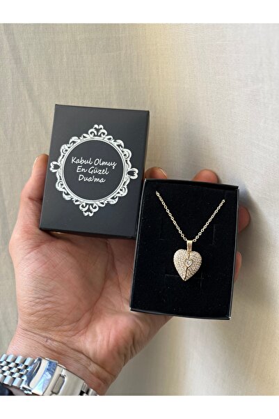 Çelik Çelik Melek Kanadı Kalpli Resimli Kolye - En Güzel Hediye