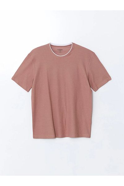 LC Waikiki Ανδρικό μπλουζάκι LC Pink Crew με κοντό μανίκι OUTLET