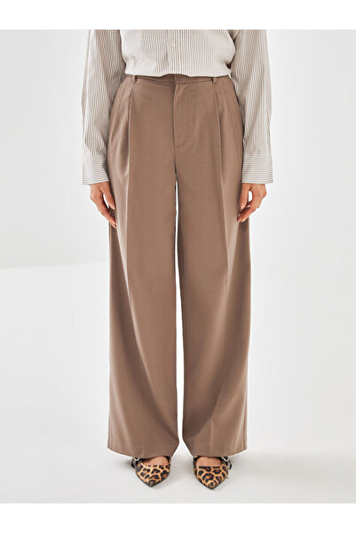 LC Waikiki Beige Loose Fit Women's Trousers