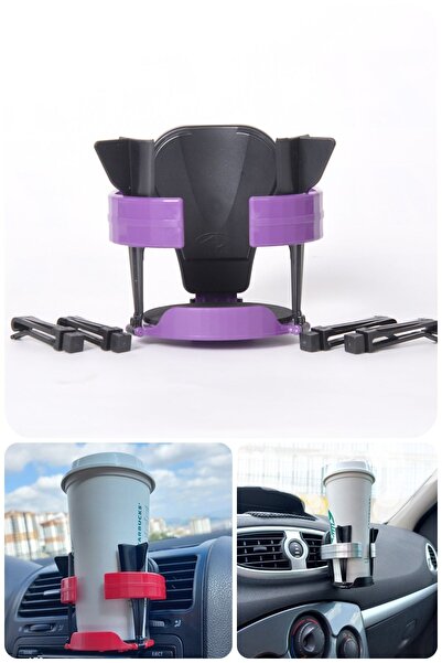 H&R PLASTİK Suport pentru pahare și băuturi pentru mașină de culoare violet