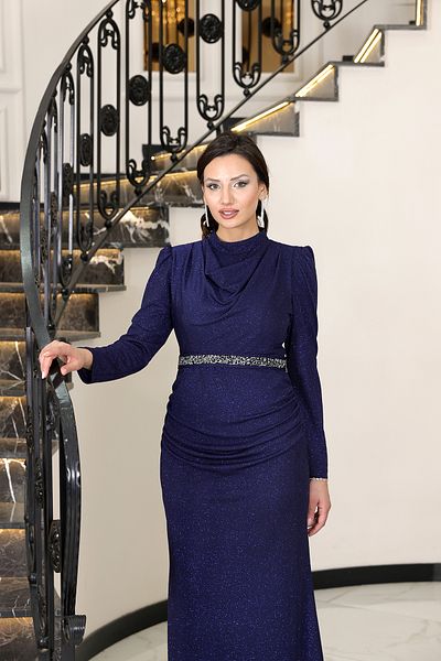 Modarafta Stylish Hijab Legendary Evening Dress/Plus Size
