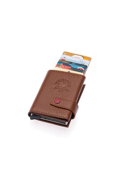Westpolo Мъжки кожен портфейл Mechanism