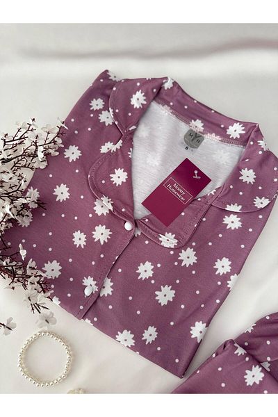 MH Moony Homewears 2-Piece Porpelim Floral Combed Cotton Pajama Set