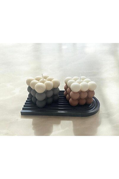 Merz Design Decor Dekoratif Gökkuşağı Tabak Üzerinde %100 Doğal Soya Wax 2 li...