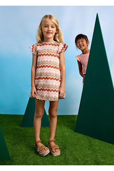 MAYORAL Rochie tricotată pentru fetiță - Portocaliu