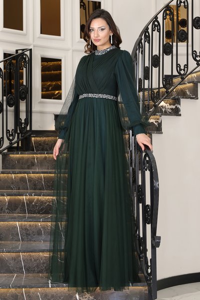 AHUNUR Tesettürde Mutluluk Sema Testettur Evening Dress
