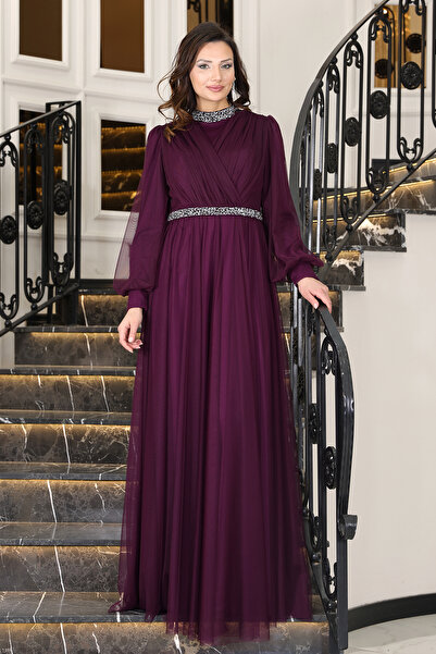 AHUNUR Tesettürde Mutluluk فستان سهرة SEMA TESTTUR