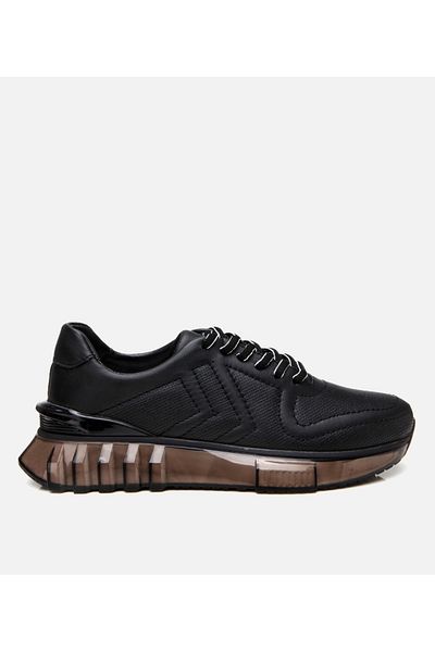 Hotiç Women's Leather Black Comfort Sports Shoes