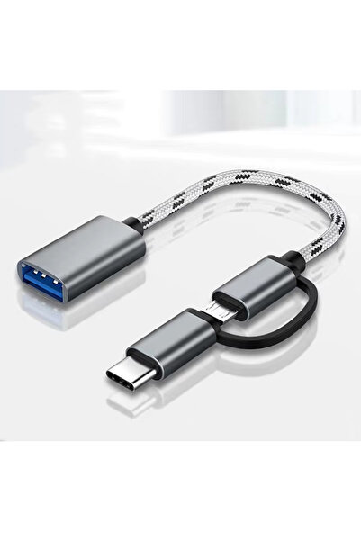Derwell Type-c To Dişi Usb 3.0 Otg Çevirici Dönüştürücü Hasır Kablo Kesintisiz Veri Aktarımı Renkli