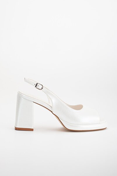 Dilimler Ayakkabı Жіночі вечірні туфлі на платформі з перламутровою шкірою, круглим носком і відкритим носком